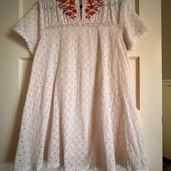 Floral Embroidered Kids Dress - Picture 2 of 5